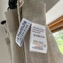 Linen curtains x 4 with poles and tie backs Image 2