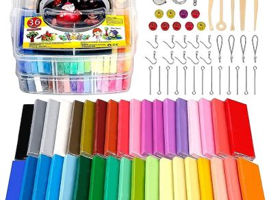 SALE | Polymer Clay, 36 Colours, Safe and Non-Toxic Polymer Clay, DIY Clay Gift for Children (Colour)