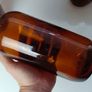 436 - Set of 5 Vintage Amber Glass Collectible Decorative Bottles Image 6
