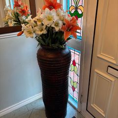 Large Boho Floor Vase & Lilies