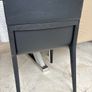 Black leather dining chairs x6 (free) Image 4