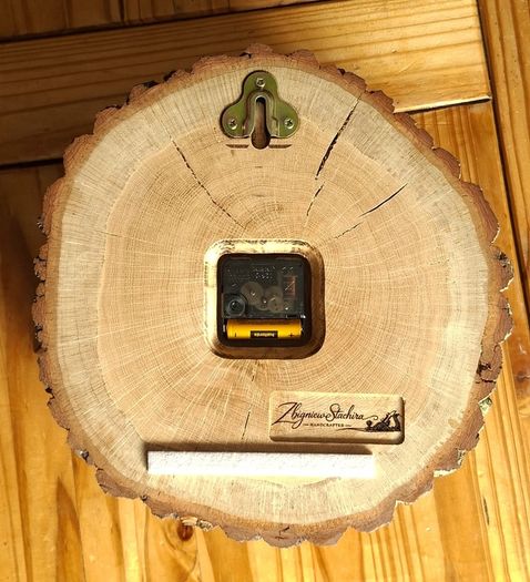 Large Handmade Wooden Wall Clock One of a Kind