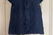 Navy 100% silk Top