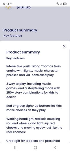 Fisher Price Thomas and Friends Pushalong