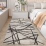 Area Rugs Living Room Rugs Bedroom Rug Modern Short Pile Rugs Artistic Bohemian Rugs Abstract Geometric Straight Line Pattern Carpets Non-slip Large Rug Beige pattern, 80x 120 cm MULTIPLE SIZES/COLOURS AVAILABLE (FREE SHIPPING) Image 7
