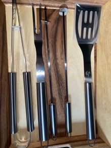 BBQ Accessories Stainless Steel Barbecue Tools Set with BBQ Grill