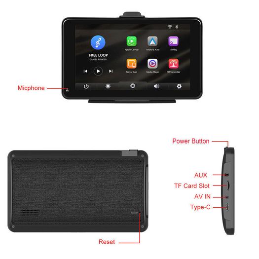 Universal 7'' Car Radio Multimedia Video Player Wireless Carplay And Wireless Android Auto Touch Screen