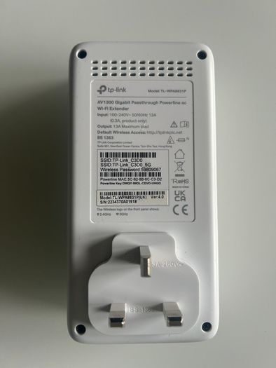 TP-Link AV1300 Gigabit Powerline Wi-Fi Extender