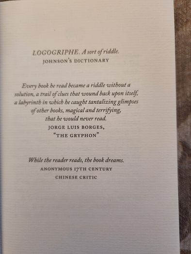 The Logogryph. By Thomas Wharton. First Edition Complete With Presentation Sleeve Paperback In Very Good Condition. 37