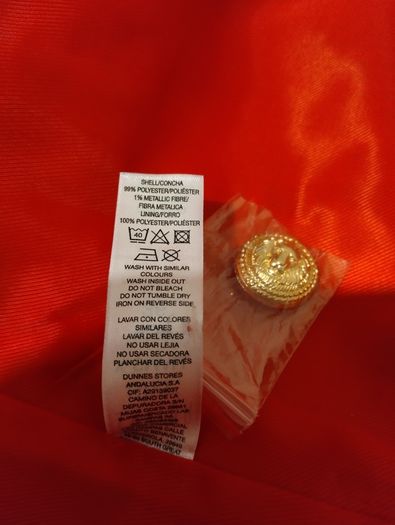 Stunning Military Style Red Jacket, New