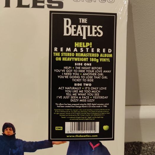 The Beatles "Help!" New Remastered Stereo LP album