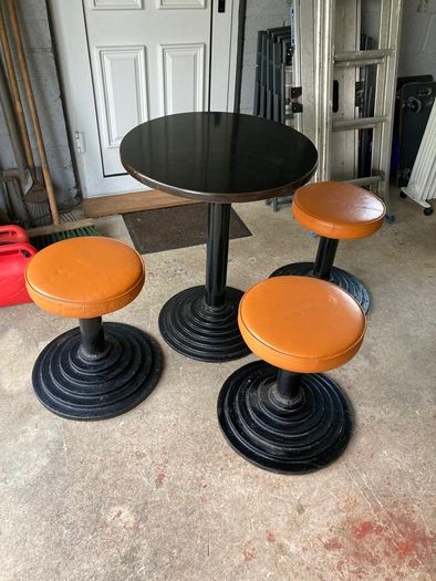 Vintage Bar Tables and Stools