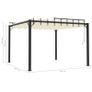 Gazebo 3x3m with Adjustable Louvered Roof Image 8
