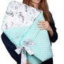 Beautiful handmade 3 in1 baby swaddle wrap, blanket and baby mat Image 5