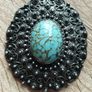 Vintage Large Pendant with Beijing Glass. Image 7