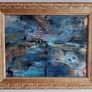 Original Irish art Poolbeg Chimneys Framed in Gold frame Image 7