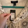 Beautiful white celestial pattern dress with sparkle. Sun and stars. Size 10. New look Image 3