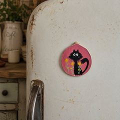 Hand painted wooden magnet!