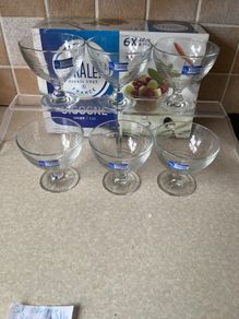 Dualex Gigogne Set 6 Stemmed Desert Ice/cream Bowls