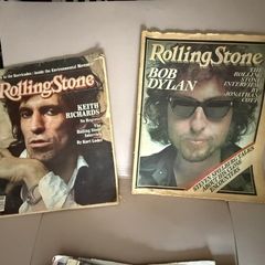 Rolling stone magazines with Bob Dylan and Keith Richards