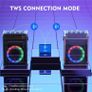 Karaoke Machine with 2 UHF Wireless Microphones, Bluetooth Speaker with Bass/Treble Adjustment and LED Light, PA System Support TWS, AUX in, FM, REC, Supply for Party/Adults/Kids MULTIPLE COLOURS AVAILABLE (FREE POSTAGE) Image 7