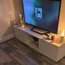 Ikea 'BYAS' glossy white TV unit Image 3