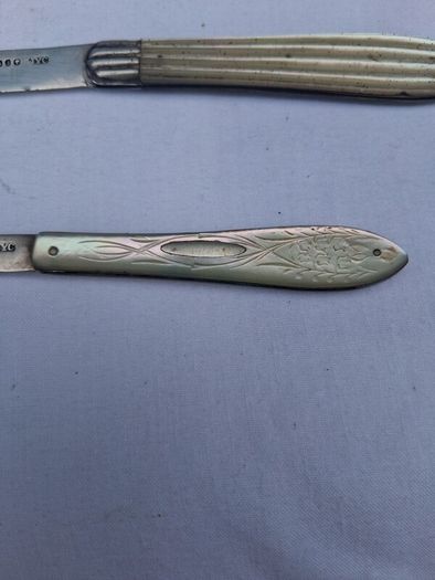 2 X John Yeomans Cowlishaw Sterling Silver Fruit Knives