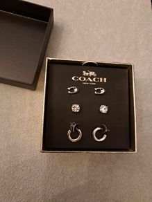 Coach stud earings