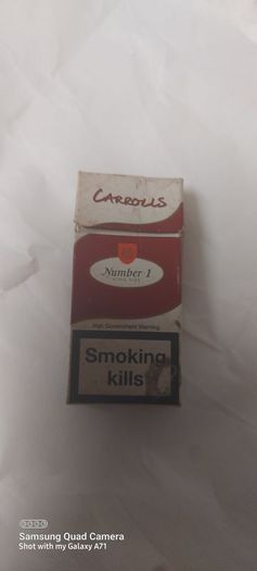 Old 10s Carrolls number 1 ,ciragrette packet,pj carrolls ,,hard to come by 10s,not made any more,,used condition, see pictures ,take as is,buyer collects or pays postage thank you collectors item