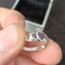Vintage Purple Cubic Zirconia Sterling Silver Irish Claddagh Solitaire Ring Image 3