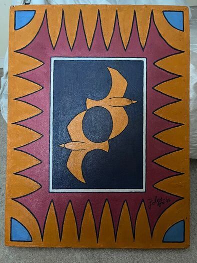 Large Painting 'BirdsEgg' by renowned artist - David Foley