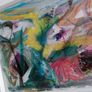 Original Abstract Painting Framed Original Floral Landscspe Garden Image 6