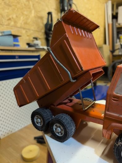 Rare Vintage 1970s Rico Espana Super Sanson Pressed Steel Dump Truck