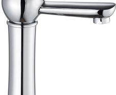Basin Mixer Taps High Rise Basin Tap Traditional Tall Faucet with Ceramic Handle Anti-Drip Classic Brass Taps with Hose Swivel Spout Retro Style Polished Chrome for Countertop