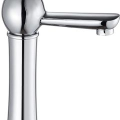 Basin Mixer Taps High Rise Basin Tap Traditional Tall Faucet with Ceramic Handle Anti-Drip Classic Brass Taps with Hose Swivel Spout Retro Style Polished Chrome for Countertop