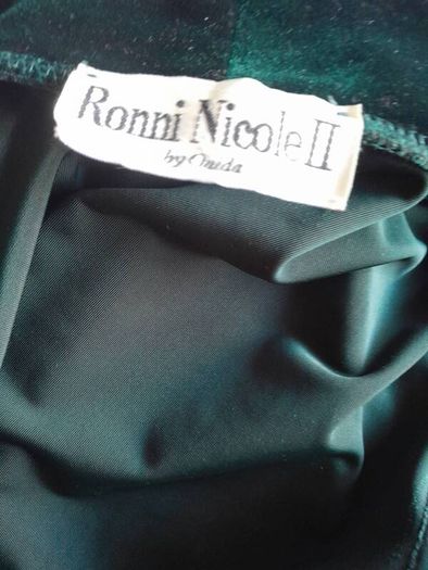 VINTAGE Ronnie Nicole  Green Velvet Coat & Dress