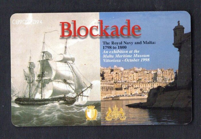 1998 Malta 80 Unit Blockade (Schlumberger - SC7) Call card