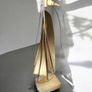 Brass sailing boat on crystal stand Image 2