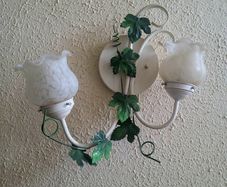 Vintage toleware wall light