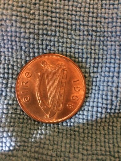 1968 Irish penny 1d pingin