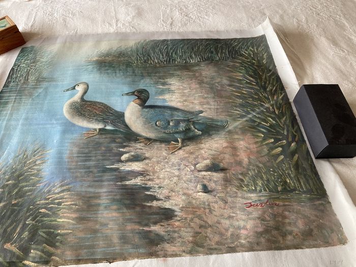 Duck Scene Canvas Painting by Justus