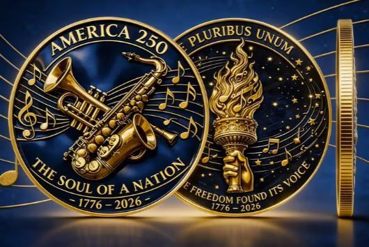 Commemorative Coin 250Th Anniversary USA Independence Day, New.