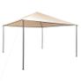 Gazebo Pavilion Tent Canopy 4x4 m Steel Beige Image 5