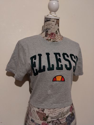 Ellesse Grey Crop Top