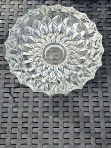 Vintage Large Crystal Glass Ashtray