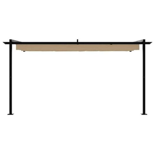 Wall Mounted Gazebo Taupe Steel