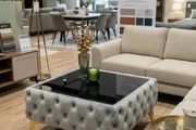Luxury Velvet Chesterfield Coffee Table 63x63x35cm Square Velvet
