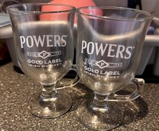 Vintage Powers Gold lable Irish whiskey Glasses