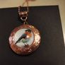 Handmade rosegold robin locket Image 2