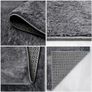Area Rugs  Soft, Short Pile Monochrome Carpets - Anti-Slip Backing, Machine Washable, Modern Fluffy Rugs for Living Room, Bedroom, Kitchen, Enterance - Anthracite, 60x110 cm Image 6
